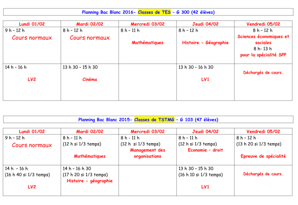 bac blanc Terminales 2