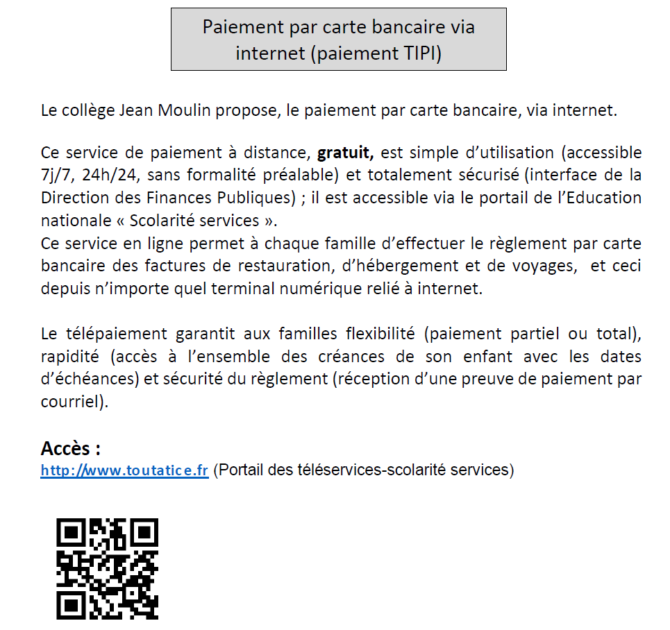 carte bancaire collège