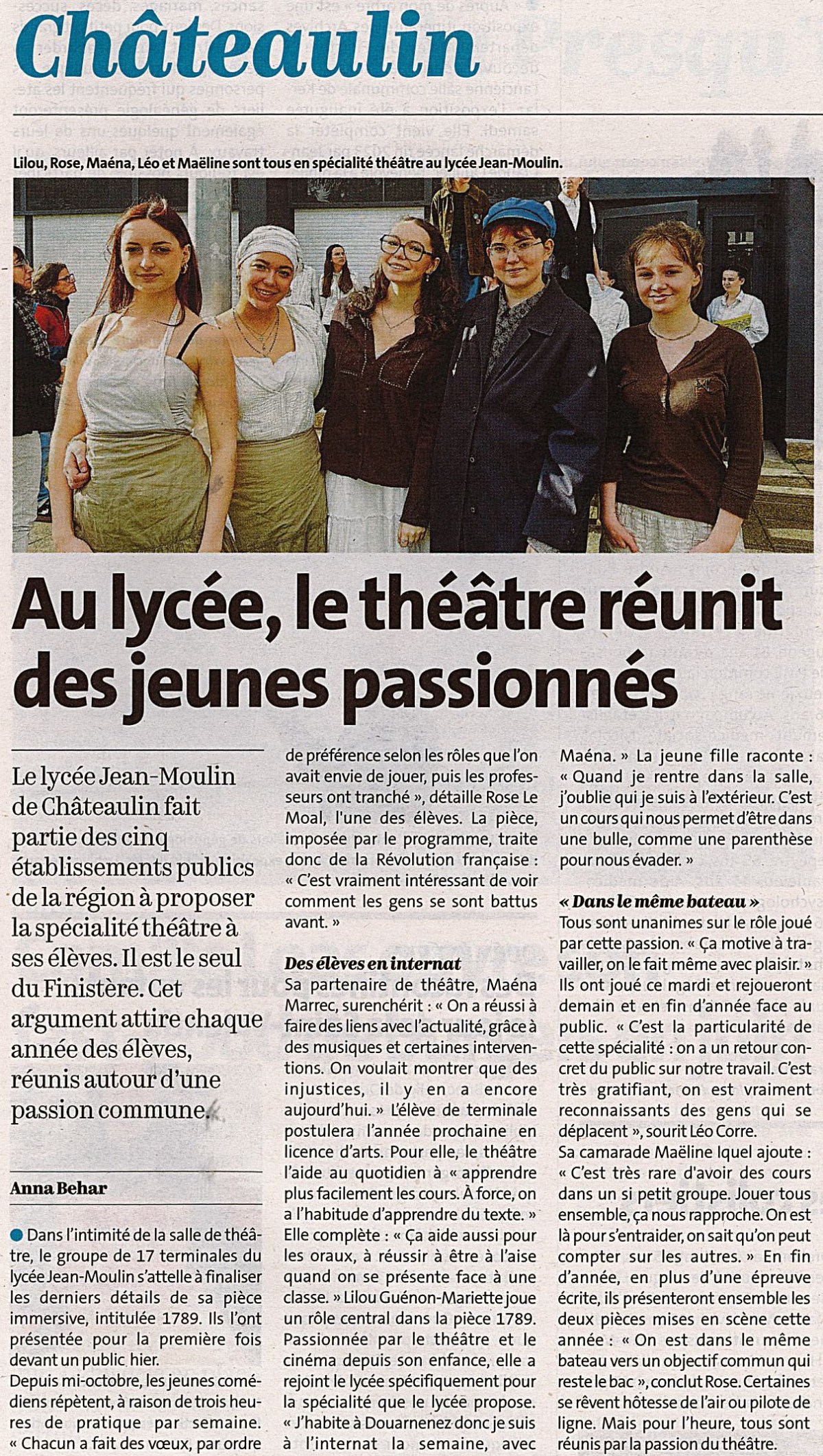 Coup de projecteur sur l&rsquo;option&nbsp;théâtre